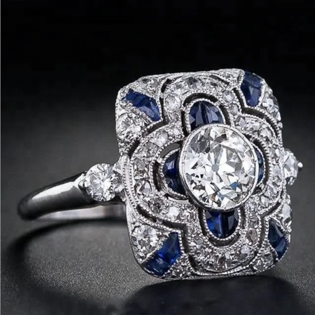 Dubai costume jewelry 925 sterling silver ring