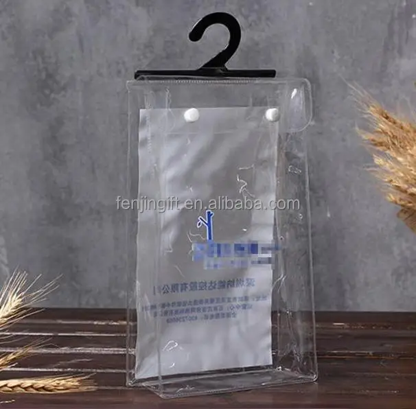Cheap clear pvc plastic poly clothes garment packing bag with hanger