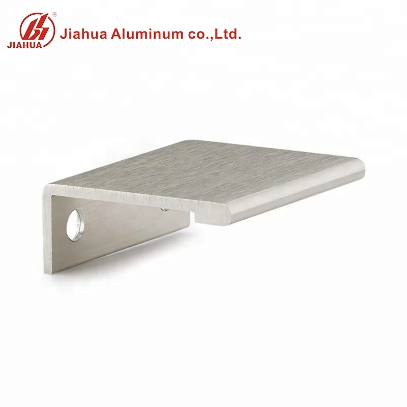 JIA HUA Aluminium Horizontal Aluminum Channel profile silver for kitchen handle