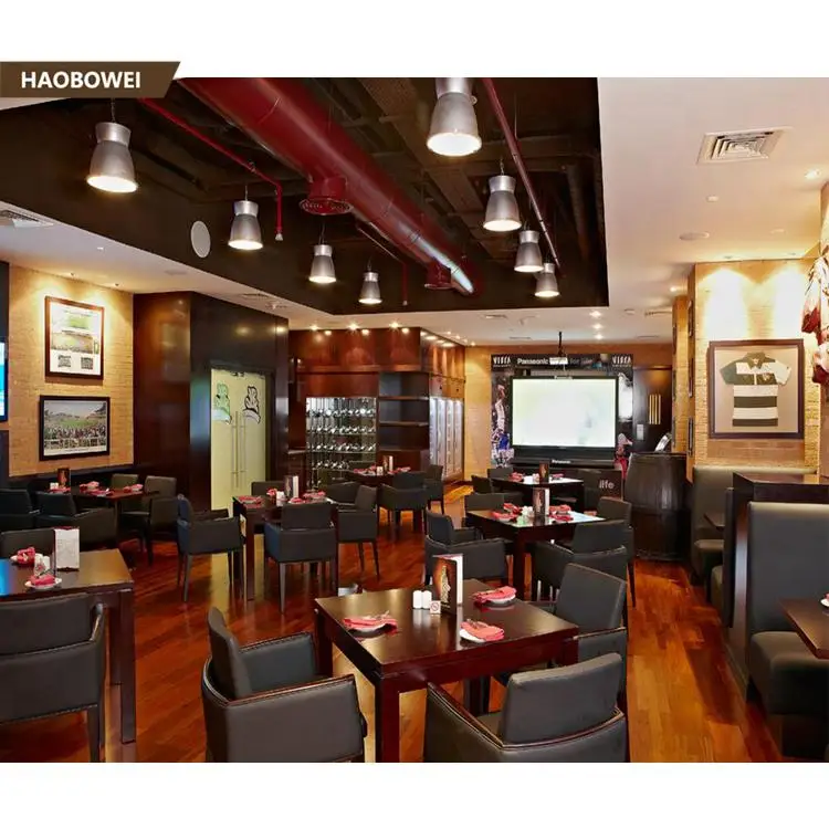Modern european restaurant booth seating commercial bench seat