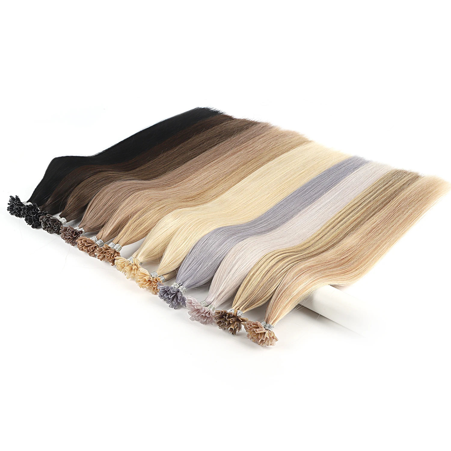 
K.SWIGS Pre-Bond U Tip Human Hair Karetin Nail Tip Hair Extensions 