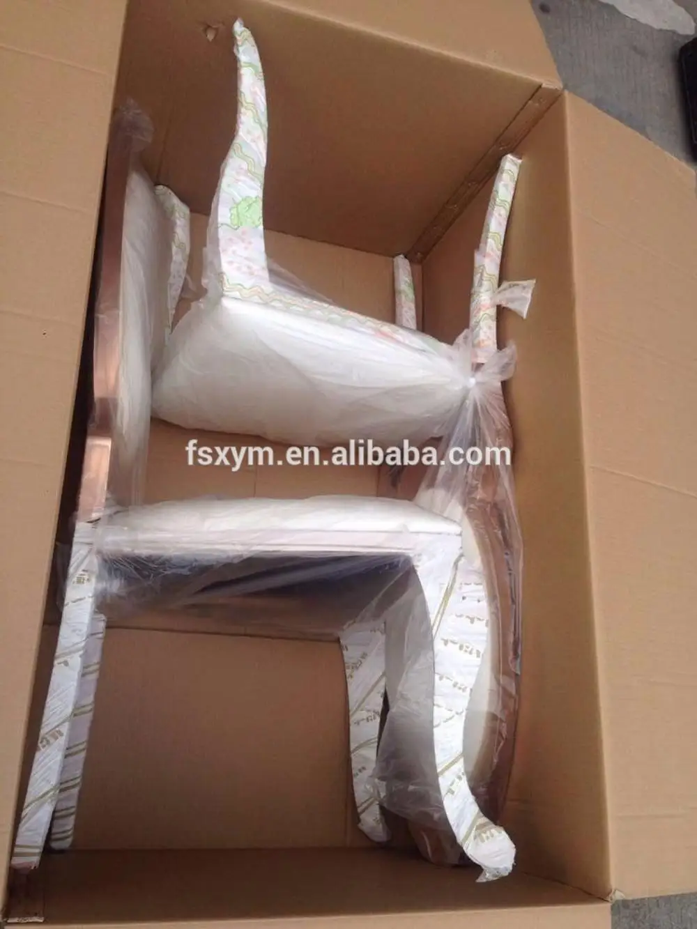 Factory selling luxury flower shape wedding chair with stainless steel