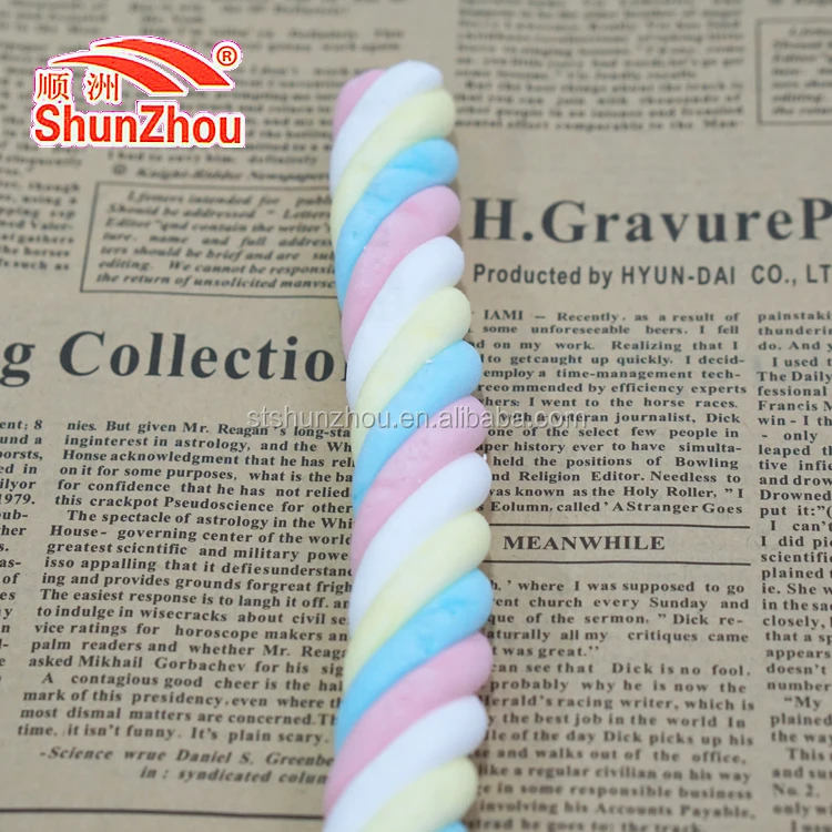 
15g long stick halal twist marshmallow cotton candy 