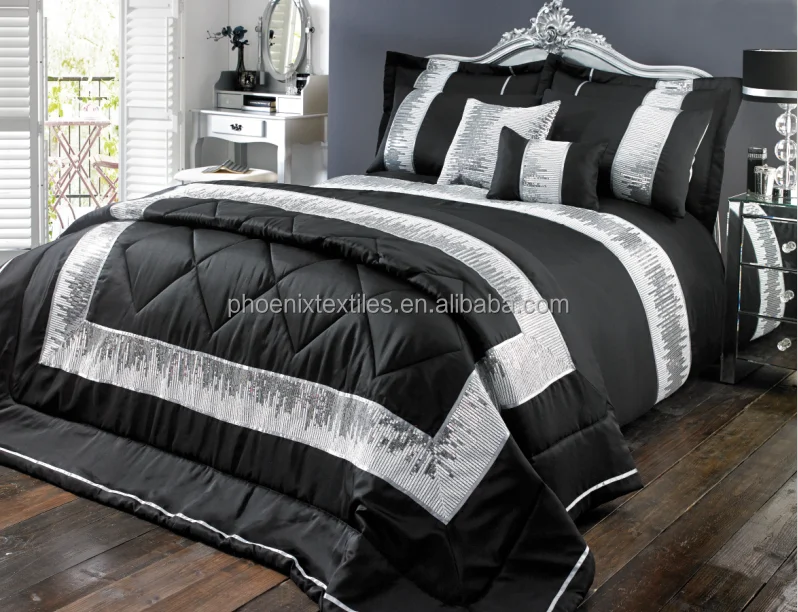 Computer Flower Embroidery Cotton Stripe Hotel Bed Linen for Hotels