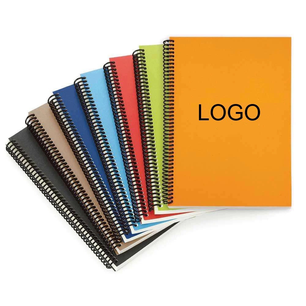 Wholesale custom reusable 100% PVC plastic fashion cover spiral notebook with logo printed