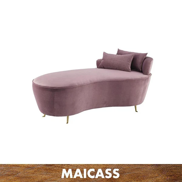 
 Латунный бархатный шезлонг сиреневого цвета  