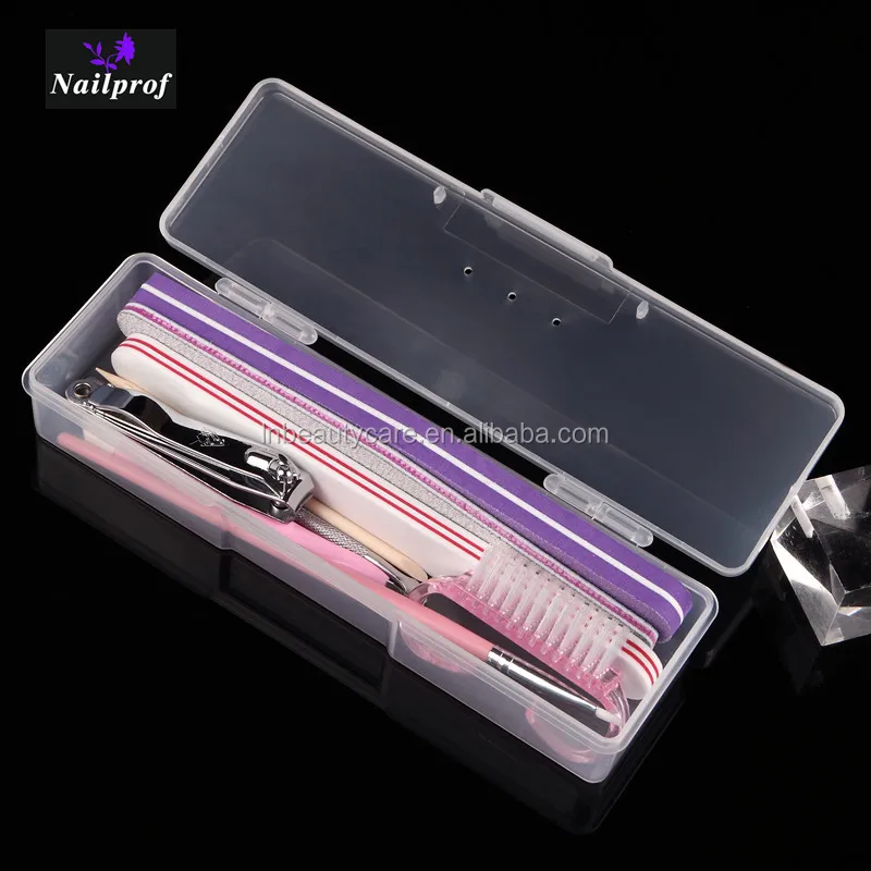 Nailprof Wholesale Portable Nail Art Empty Container/ Plastic Nail Art Tool Box/ Nail Polish Storage Case