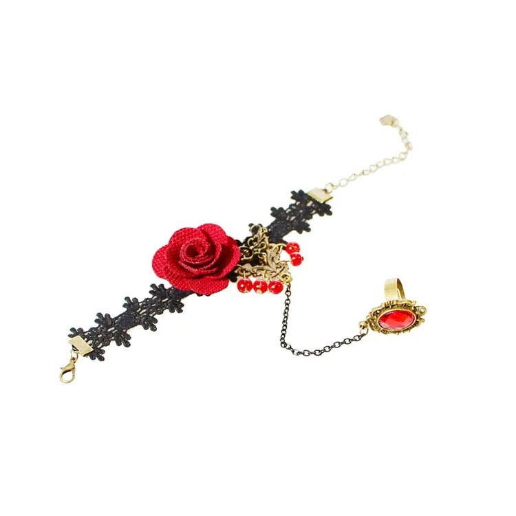 
Hot Sell New Cross Border Ruby Drop Temperament Lace Bracelet 
