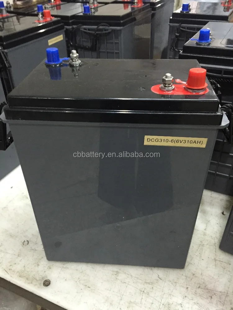 Adavnced rechargeable 310ah 6V deep cycle battery for electric sweeper AGM battery for golf cart