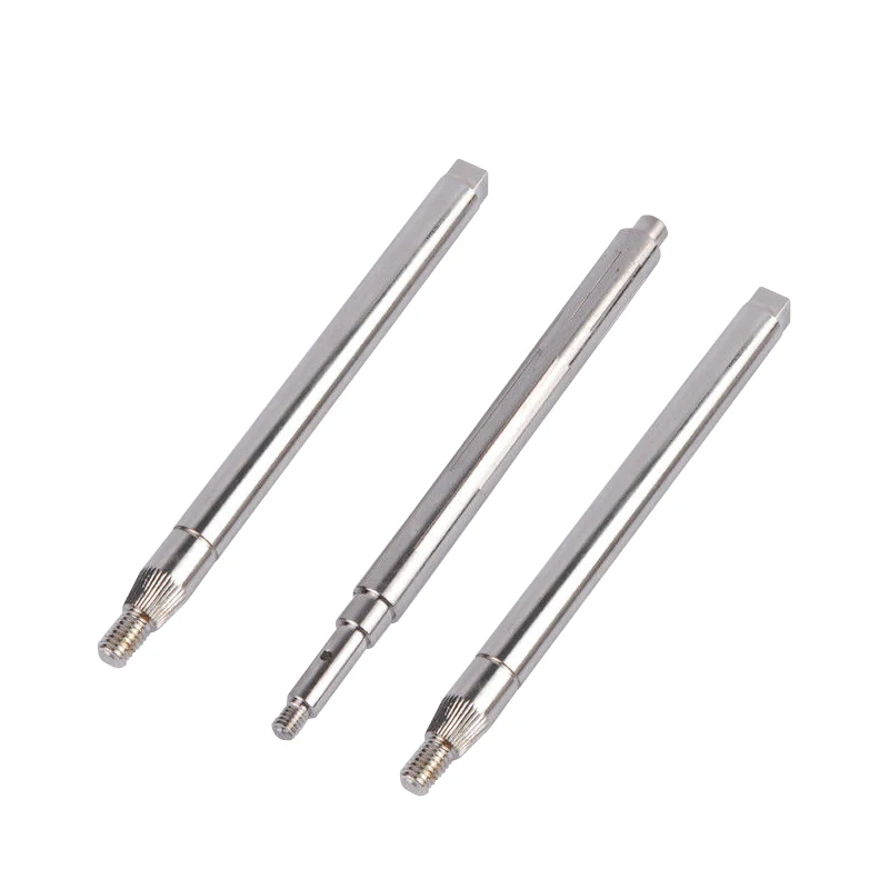 CNC turning custom motor gear flexible threaded linear spline transmission shaft