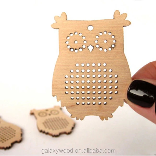 wholesale Customized heart shape wooden cross stitch for diy projects and crafts