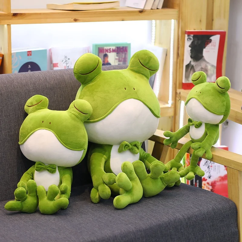 plush frog green toy stuffed animal pillow
