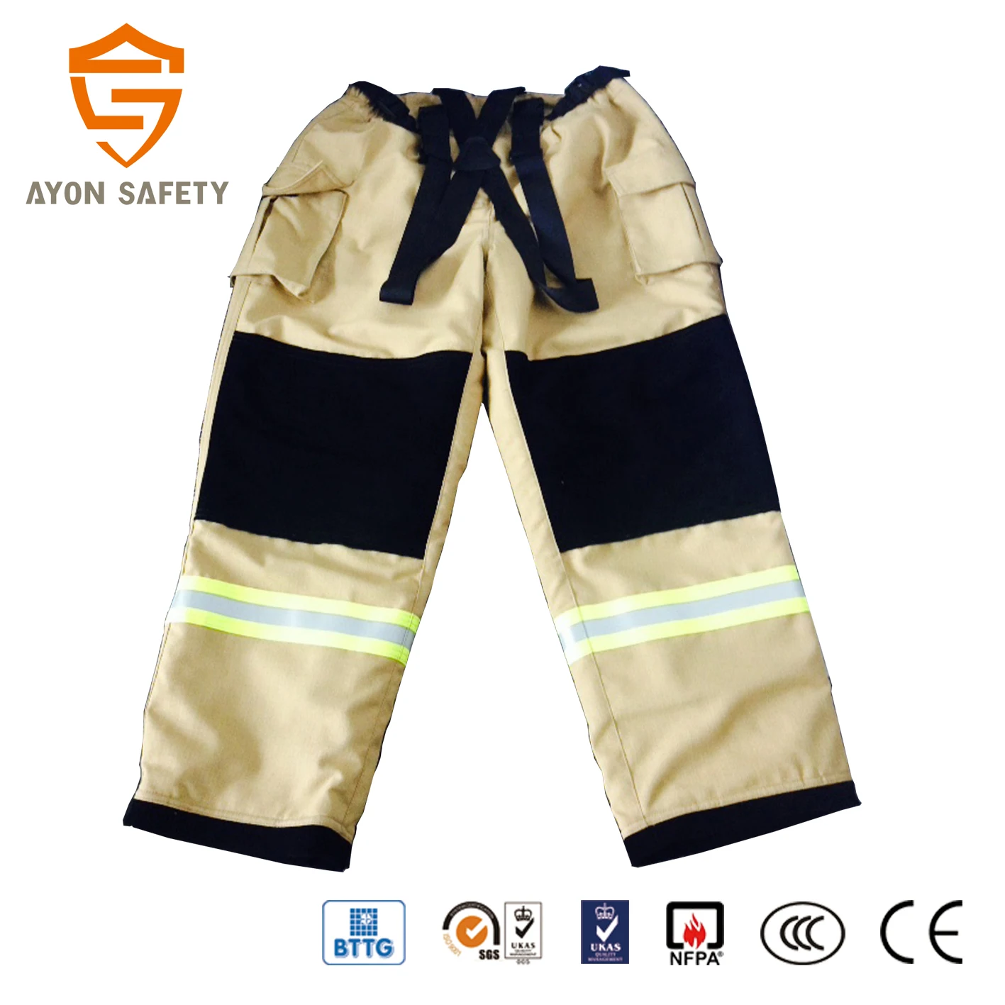 EN469 Certified Safety Fire Retardant Suit used for firefighting, firefighter suit-Ayonsafety