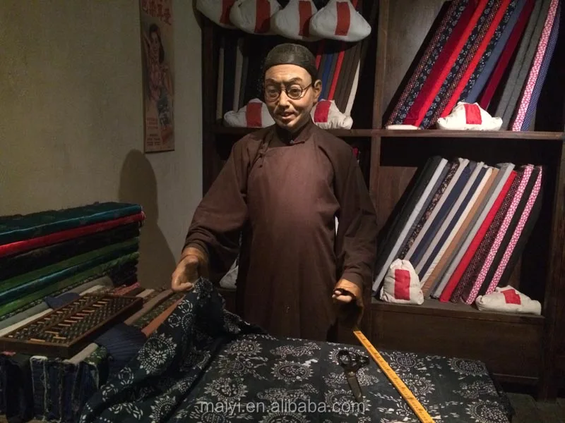 Trading man life size wax statue for sale in thame museum