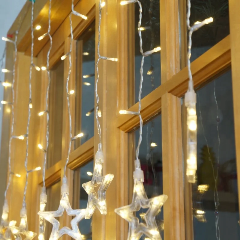 Evermore Outdoor Cheap Decorative LED Star Window Curtain Lights For Wedding