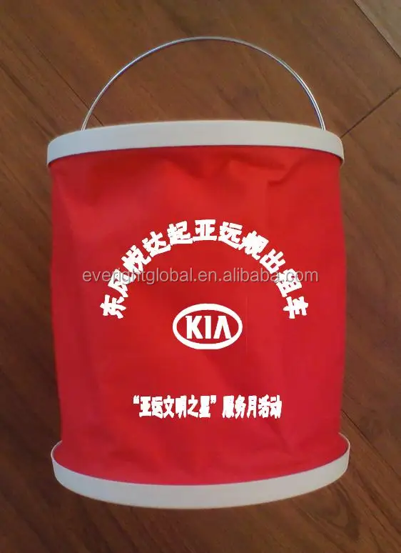 D010 11L Folding collapsible oxford water bucket with handle and custom logo for promotion event