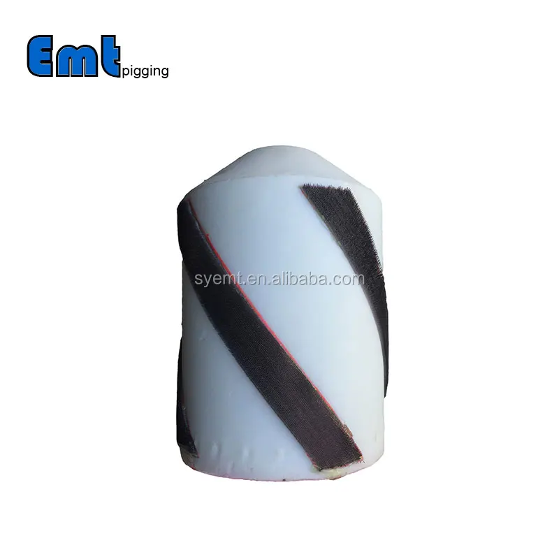 EMT Popular Selling Polyurethane Spiral Wire Brush Bare Foam Pig For Oil&gas Pipeline Cleaning,Customized Density Soft Polly Pig