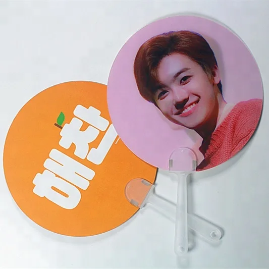 2019 new item 3d lenticular hand fan for Korea star strong amazing flip effect for summer wholesales customized