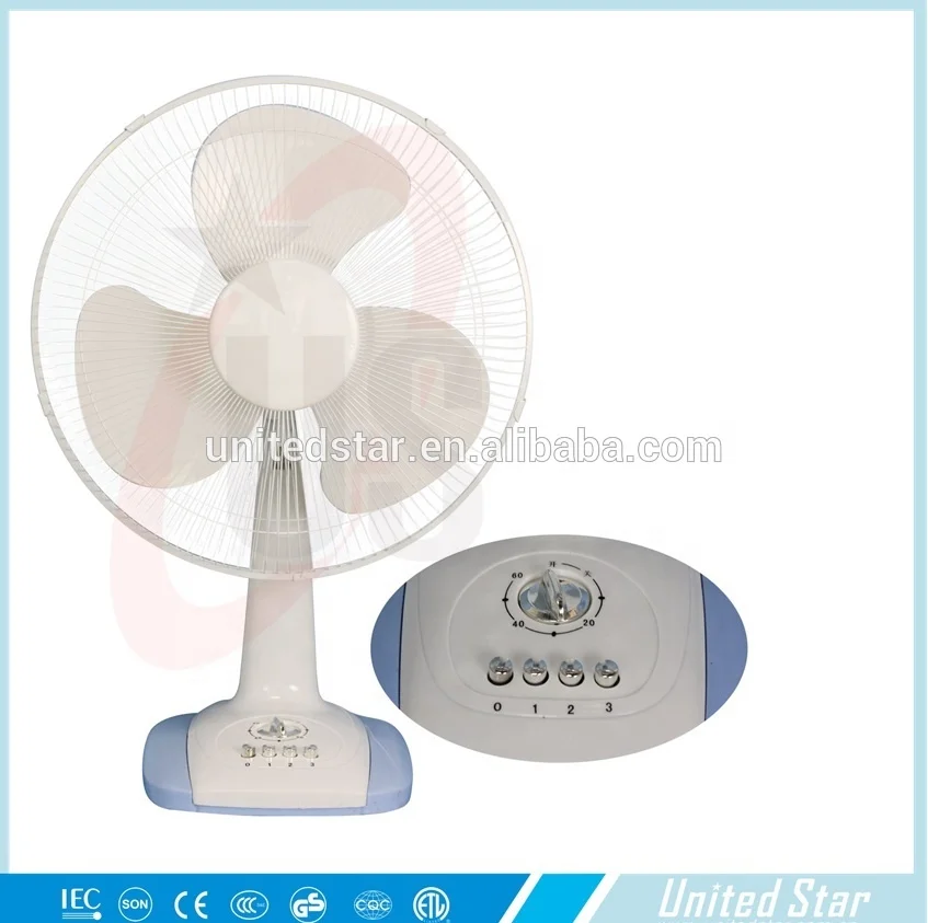 Electric Ac Power Low Power Consumption Orange 16Inch Table Fan