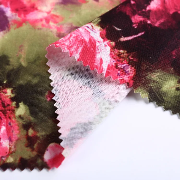 Knitted jersey super java print cotton fabric cambodia supply