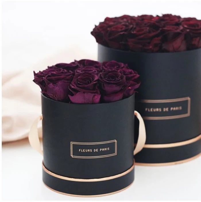 Luxury large cardboard paper flower box for fresh flower