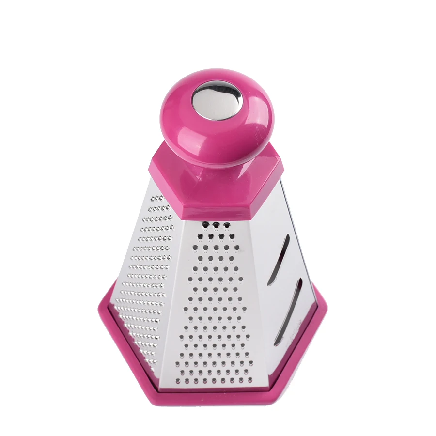 Multi purpose ABS material handle stainless steel 6 sided grater