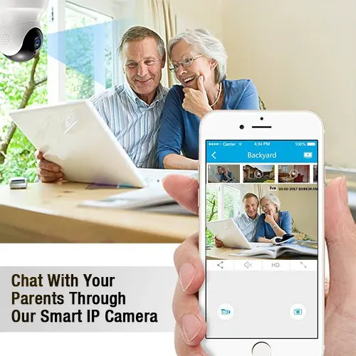 
1080p HD Indoor Wireless Smart Home Camera with Night Vision, 2-Way Audio, Works with Alexa 