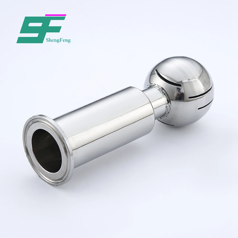 Shengfeng sanitary ss304 1'-6' welded rotary cleaning Spray ball end ferrule