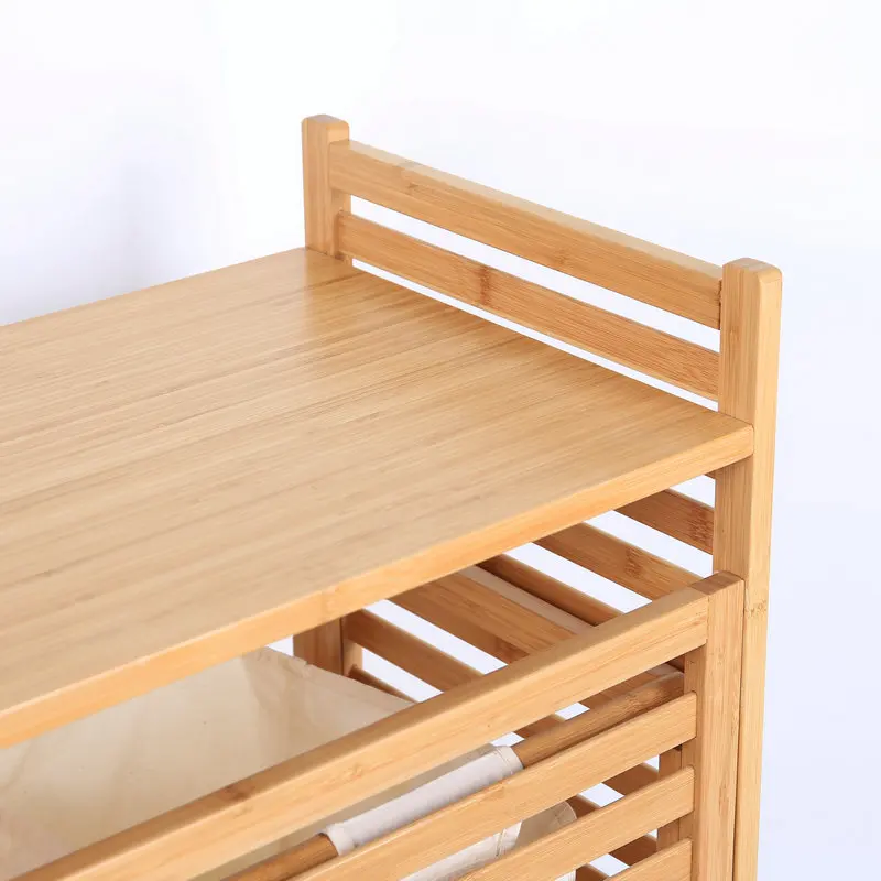 BAMBKIN bamboo storage cleaning laundry basket laundry hamper with removable liner clothes bin sorter storage rack