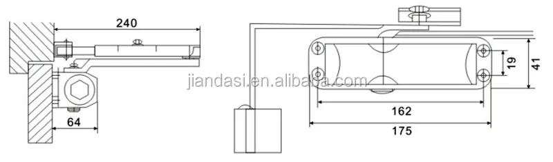 
Best Screen Door Closing Hardware Hydraulic Arm Door Closer 