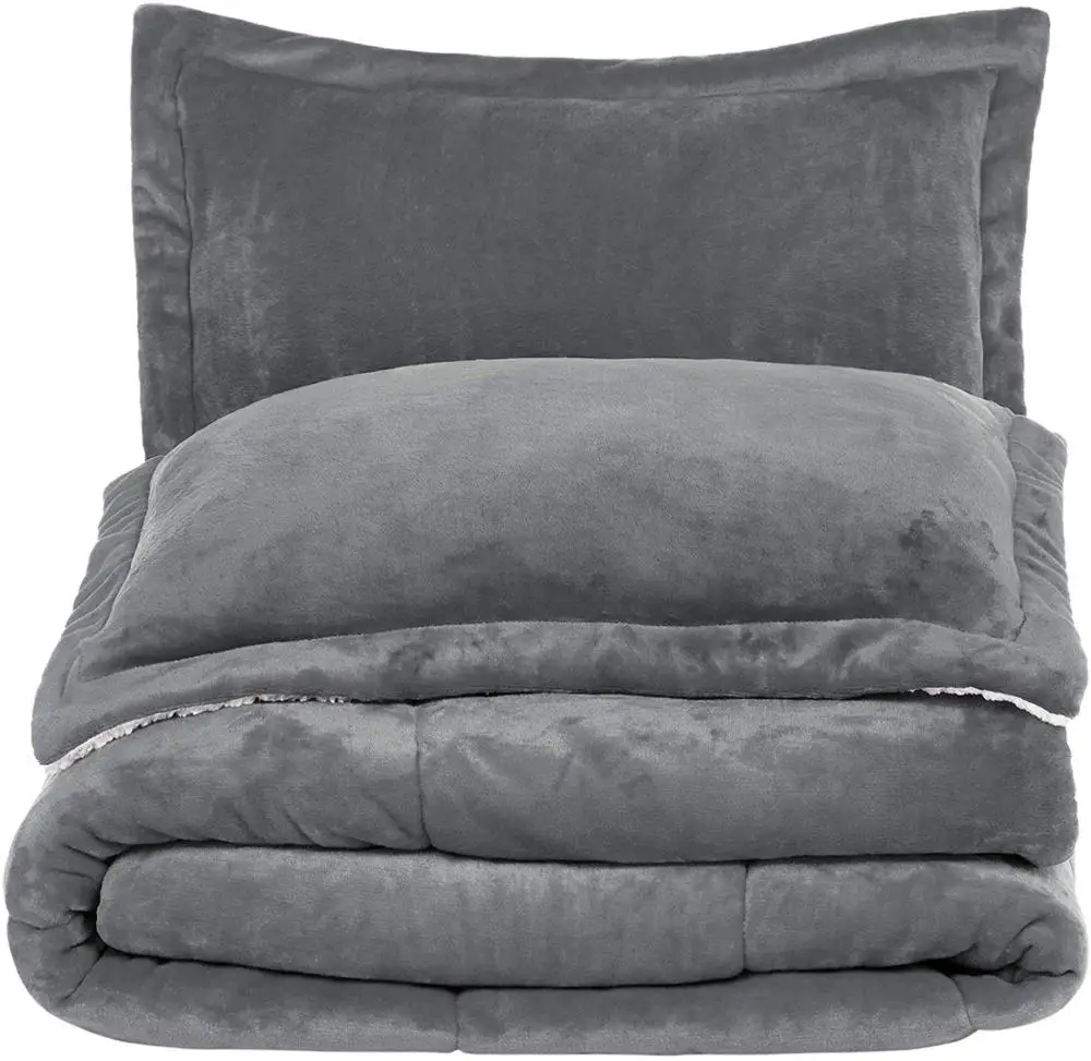 
Direct Buy China Super Soft Fray Resistant Micromink Sherpa Comforter Quilt 