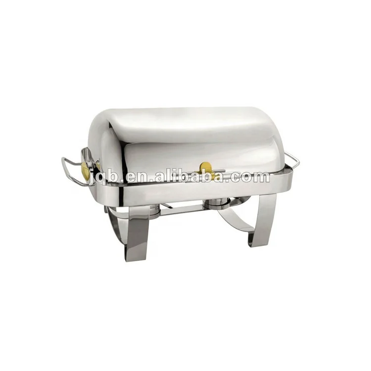Cheap 8L Roll up  multi function gold plate stainless steel buffet chafing dish