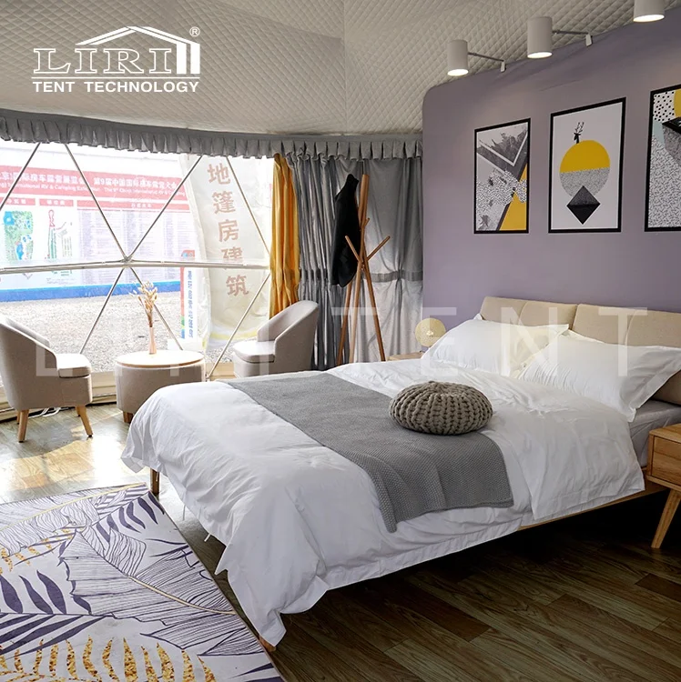 New Waterproof Half Dome Five Star Luxury Hotel Resort Dome Glamping Tent Factory Price