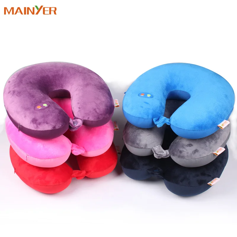 Mainyer Six-Mode U Shaped Microbeads Massage Neck Pillow With Vibrator 6 Mode