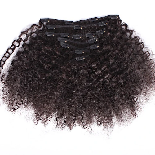 Kinky curly clip in hair extension from Youtube sexy afro curly hair extension