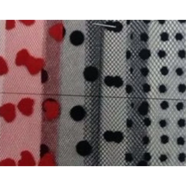 Durable 150CM Poly Mesh Solid Flocking Fabric For Sale