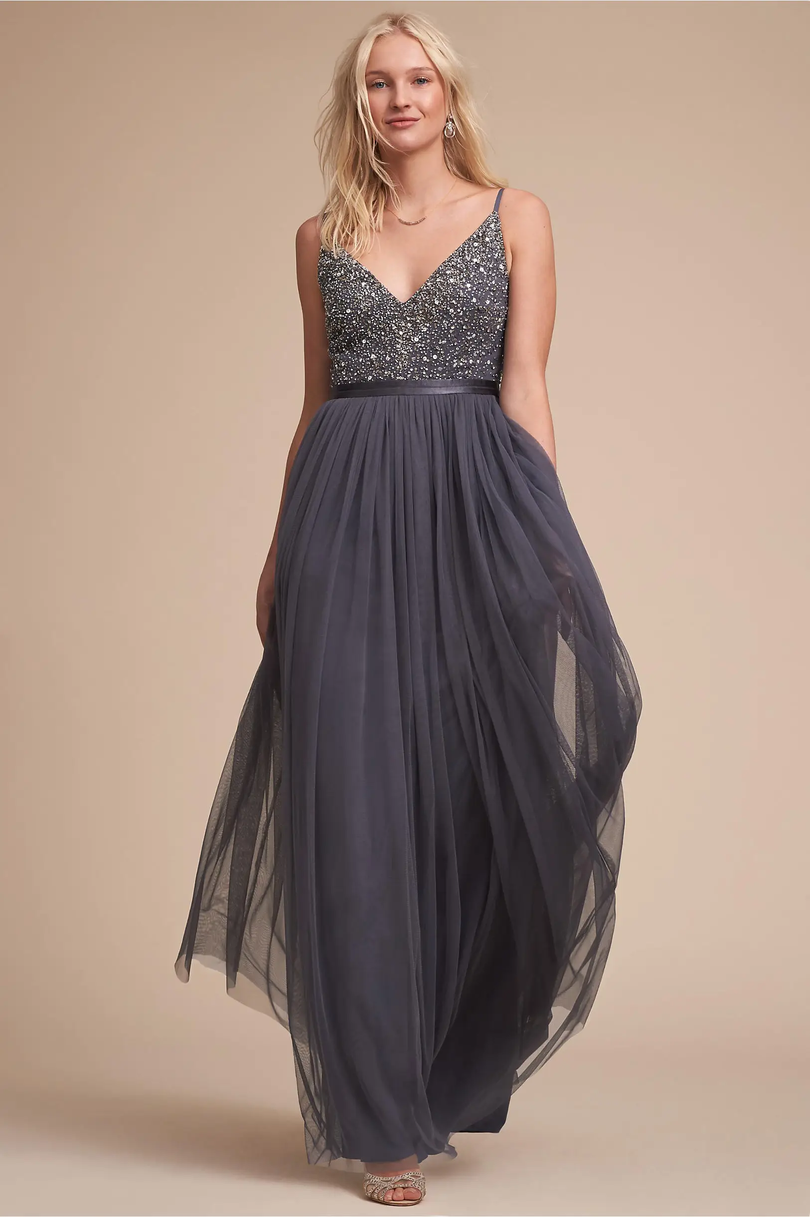 Sleeveless V-Neck Halter Slim Maxi Long Sexy Prom Evening Dress