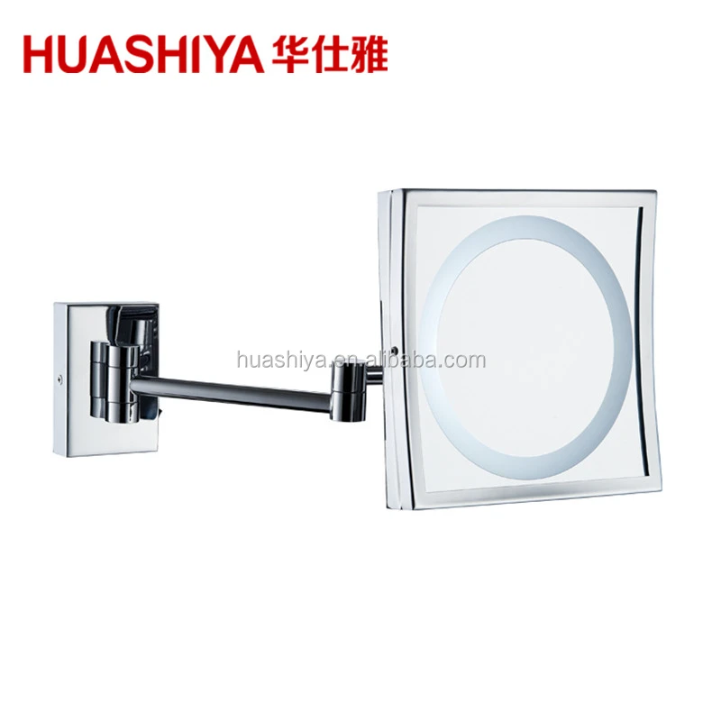HSY1014 Led Lighted Wall Mount Magnifying Acrylic Cosmetic Mirror