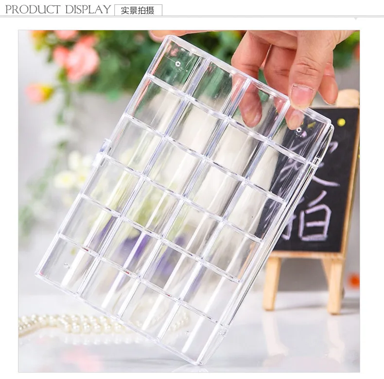 Пустая бутылка для ногтей для акрилового порошка со стразами, коробка для дизайна ногтей