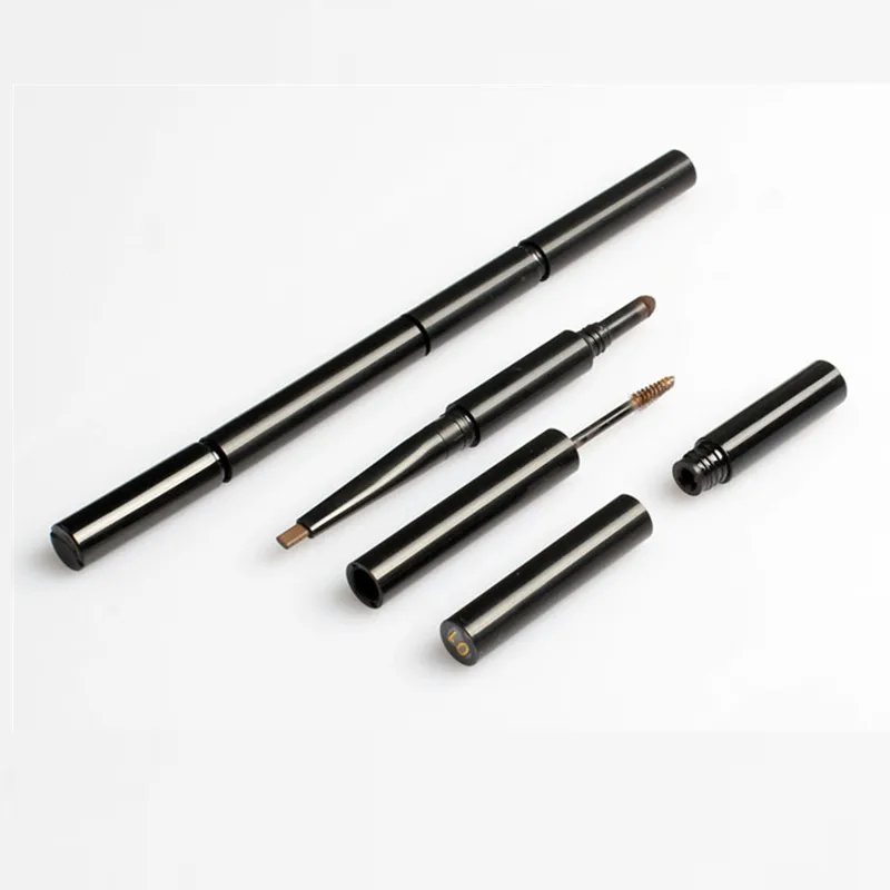 Wholesale Double-Headed Automatic Eyebrow Pencil Pen Waterproof Natural-Look Stick Style Eye Brow Brush Makeup in 4 Colors