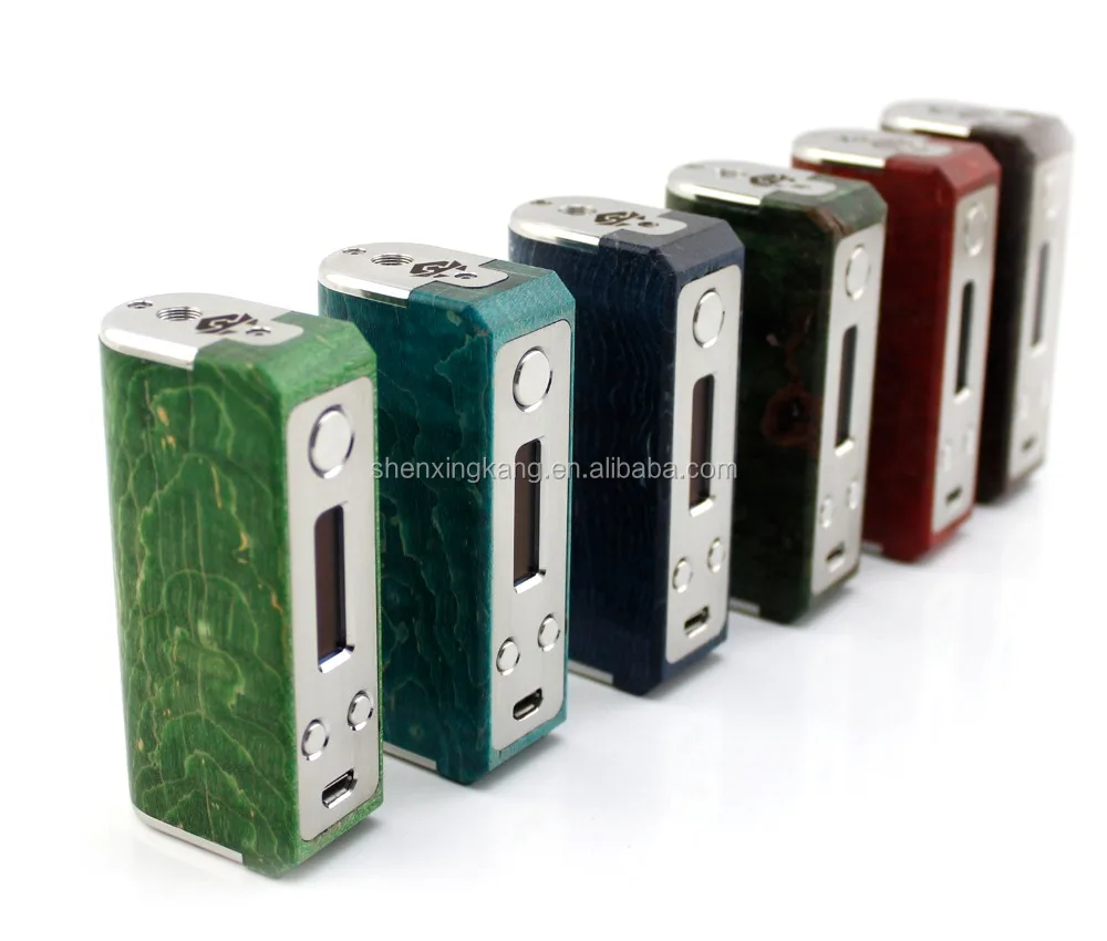 Ultron 26650 & 18650 Ares stabilized wood box mod with 70w chip 26650 &18650 battery