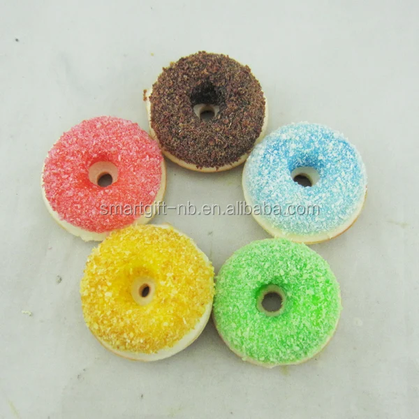 promotion artificial pu foam sponge donut cute donut fridge magnet