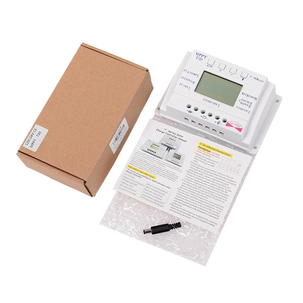 LCD Display 20A 12V/24V MPPT Solar Charge Controller