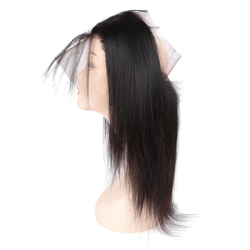 Brazilian Virgin Hair Straight with 360 lace frontal closure 8A Grade Virgin Unprocessed brazilian Human Hair bundles