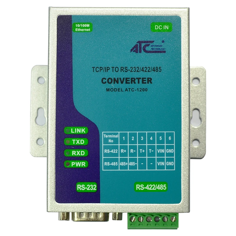 Serial to Ethernet tcp/ip to rs485/rs422 Converter (ATC-1200)