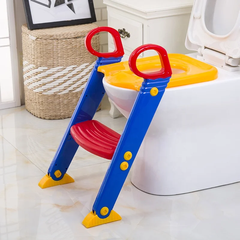 
Promotion baby gift baby kids toilet step stool plastic squatty potty trainer with ladder 