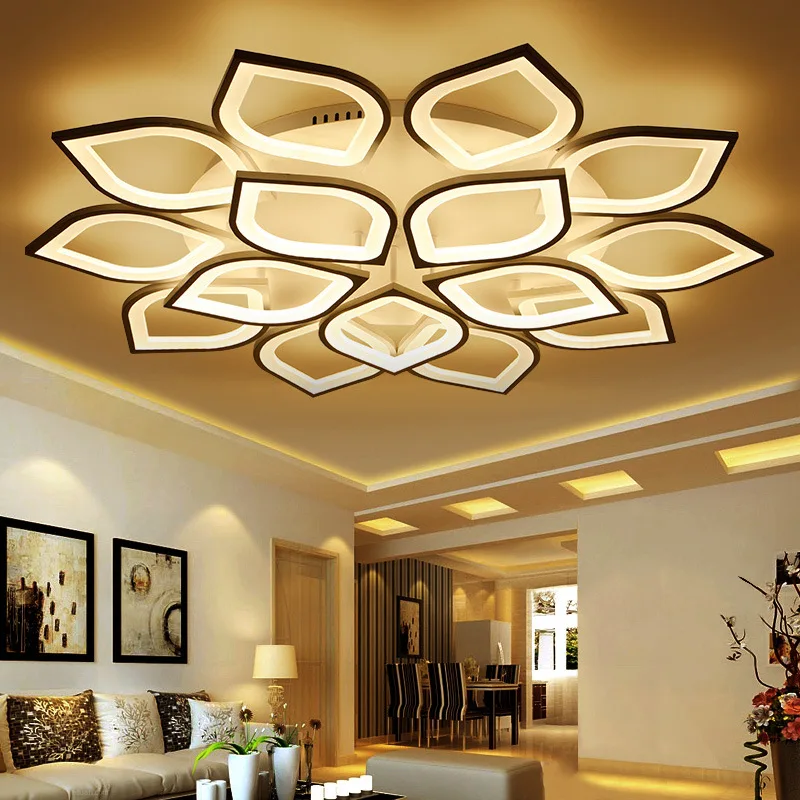 2018 New Products Creative Living Room Lamp 6/8/12 Head Warm Modern Flush Mount LED Ceiling Lamp with remote control
