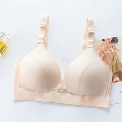 Wholesale Provide Sample Comfortable Thin Cup Front Open Maternity Cotton Nursing Bras for Breastfeeding