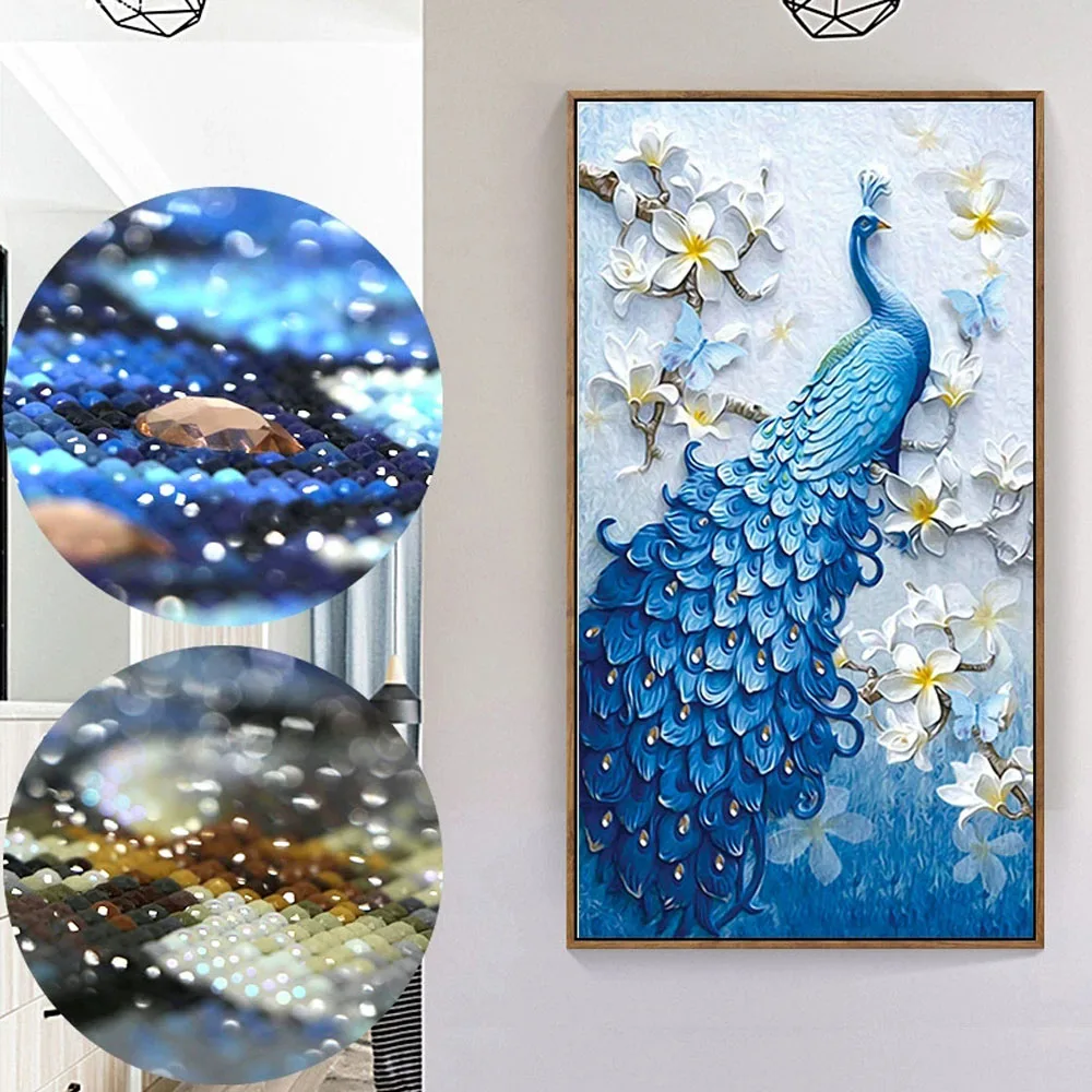 Hot selling  handmade full drill adult children 5D DIY painting animal  diamond  oil painting canvas