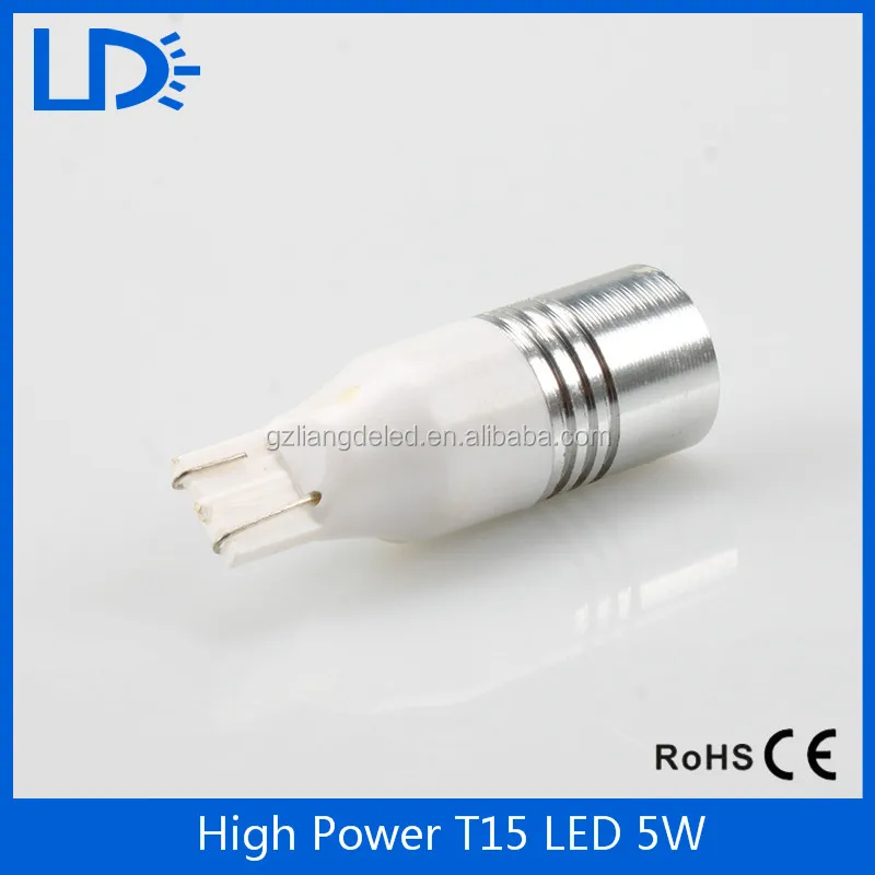 Высокая мощность 12 В T15 5 Вт led автомобилей лампы светодиодные ширина с объектива проектора